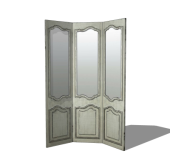 欧式屏风隔断su模型