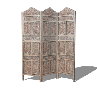 欧式屏风隔断su模型