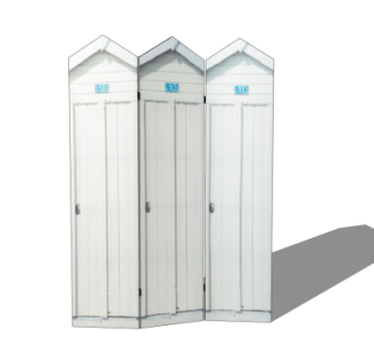 现代屏风隔断su模型