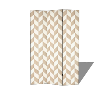 现代屏风隔断su模型