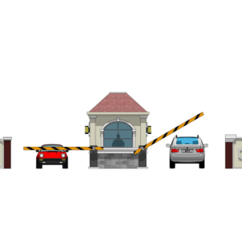 欧式小区门头su模型