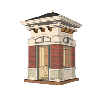 欧式门卫室免费su模型