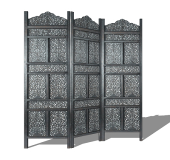 中式屏风隔断组合su模型