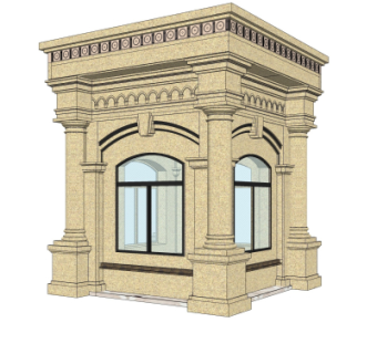 欧式古典门卫亭免费su模型