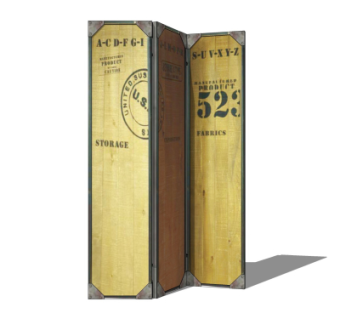 工业风隔断su模型