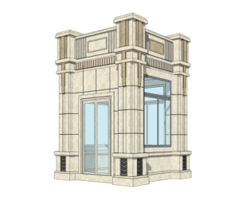 新古典门卫亭免费su模型