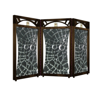 中式屏风隔断组合su模型