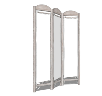 现代屏风隔断su模型