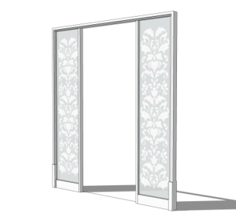 现代隔断su模型