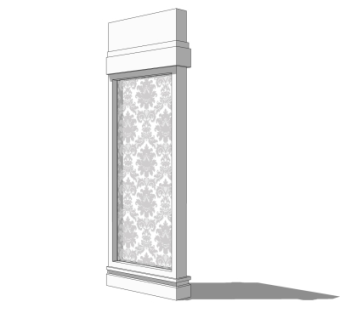 现代隔断su模型