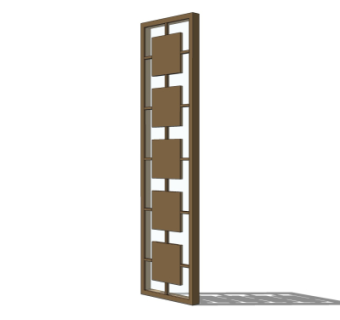 现代隔断su模型