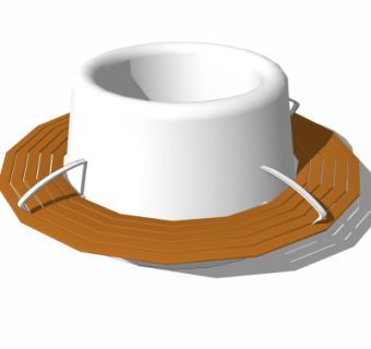 现代户外公用椅su模型