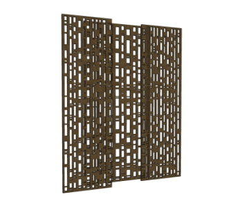 中式隔断su模型