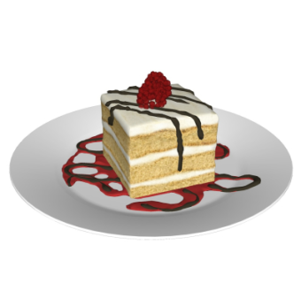 现代蛋糕su模型