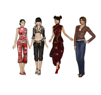 现代人物su模型