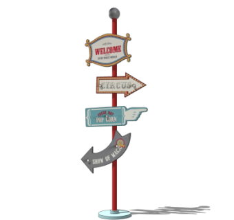 欧式指示牌su模型