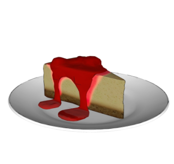 现代蛋糕su模型