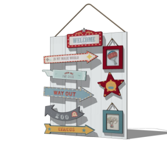 美式指示牌su模型