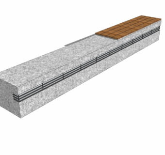 现代户外公用椅su模型