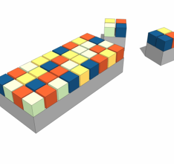 现代户外公用椅su模型