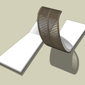 现代户外躺椅su模型
