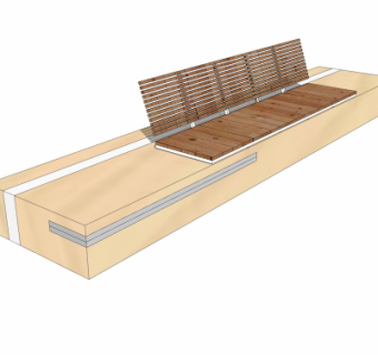 现代户外公用椅su模型
