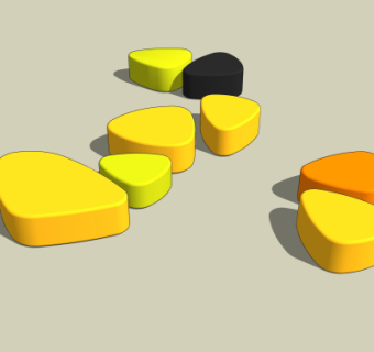 现代户外公用椅su模型