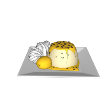 现代蛋糕su模型