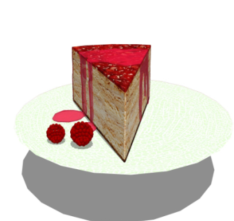 现代蛋糕su模型