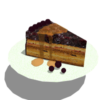 现代蛋糕su模型