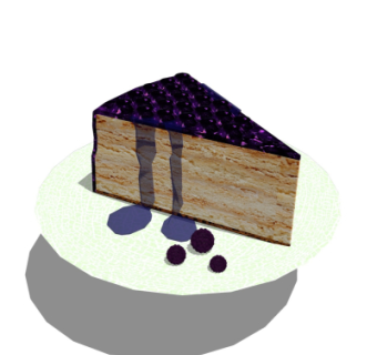 现代蛋糕su模型