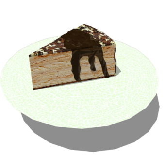 现代蛋糕su模型