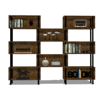 现代书架su模型