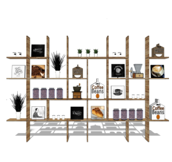 现代装饰柜su模型