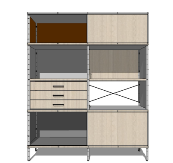 现代储物柜su模型