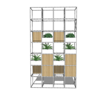 现代装饰柜su模型
