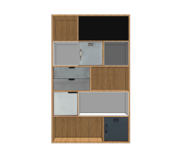 现代储物柜su模型