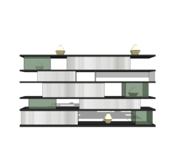 现代装饰柜su模型