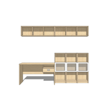 现代装饰柜su模型