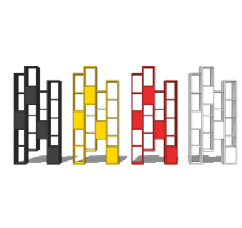 现代装饰柜su模型