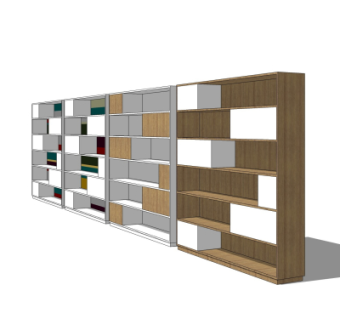 现代装饰柜su模型