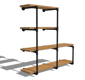 工业风壁柜su模型