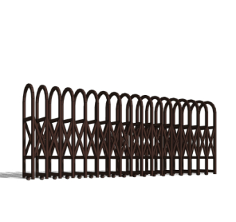 现代自动伸缩门su模型