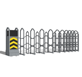 现代自动伸缩门su模型