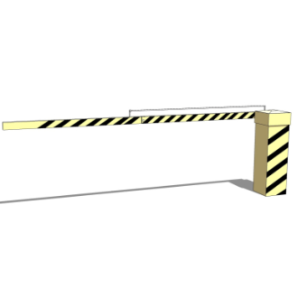 现代车行道栏杆su模型