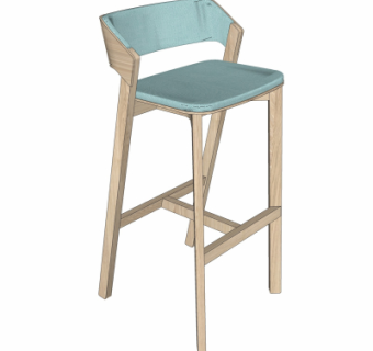 北欧吧椅su模型