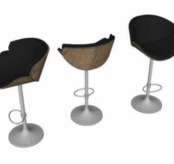 现代吧椅su模型