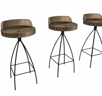 现代吧椅su模型