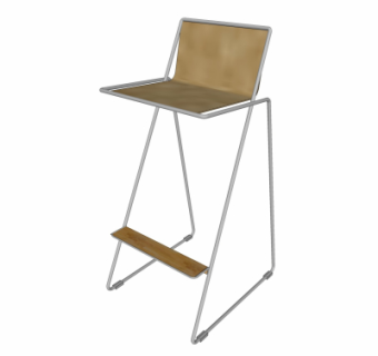 现代吧椅su模型