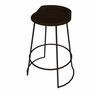 现代吧椅su模型